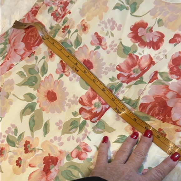 Talbots Cream Floral Maxi Dress - Picture 7 of 8